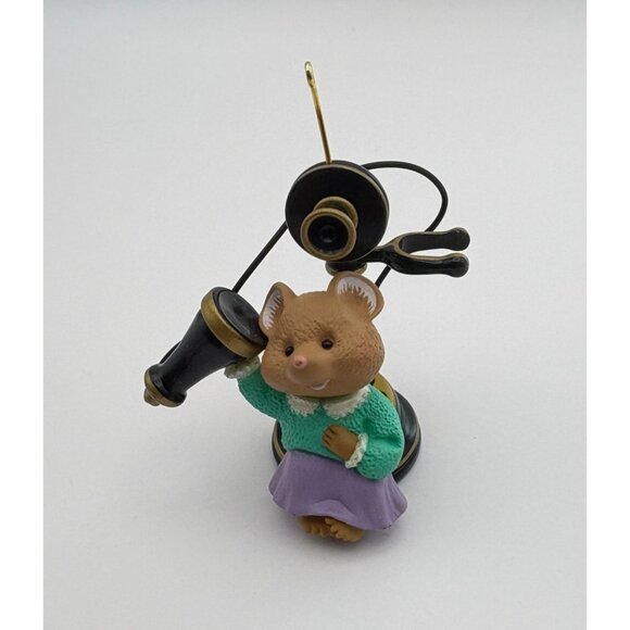 Hallmark Keepsake Hello Hello Christmas Tree Ornament Telephone Mouse Friendship - Picture 9 of 9